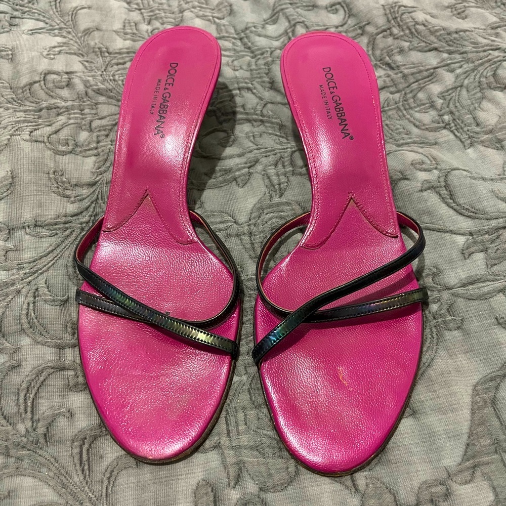 Dolce & Gabbana Strappy Kitten Heels sz 8/8.5/9